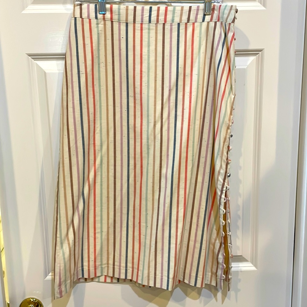 Madewell striped pencil skirt.
